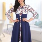 Rochie bleumarin cu funda 84R05i1353