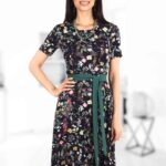 Rochie in clos din vascoza multicolora 40R1631i1631