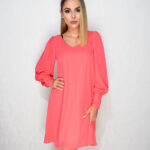 Rochie din voal cu captuseala corai 422754