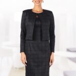 Costum dama cu imprimeu in patratele 08SR769i769