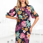 Rochie din vascoza cu decupaj lacrima 123R1854i1854