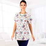 Bluza cu croi lejer si imprimeu floral 03B2053i2053