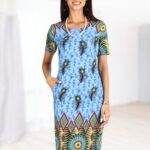 Rochie din vascoza cu buzunare practice 56R2086i2086