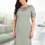 Rochie verde-tei in clini 91R591i591