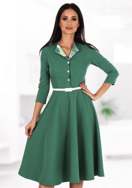 Rochie cu revere colorate si nasturi 26R621i621