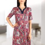 Rochie din vascoza cu guler in V 116R2024i2024