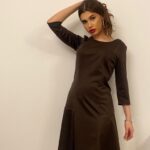 Rochie cu volane de culoare maro 65R2029i2029