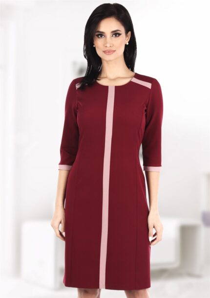 Rochie conica visinie cu insertii mov deschis R439i0601