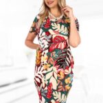 Rochie cu frunze mari si buzunare practice 56R2098i2098