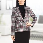 Costum cu fusta negru uni 36SF1058i16