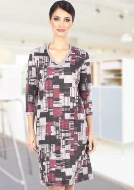 Rochie din jerse imprimata R404i410