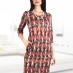 Rochie cu buzanare si imprimeu multicolor 25R1206i1206