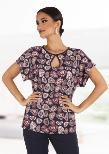 Bluza in croi lejer cu decupaj  04B486i486