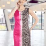 Rochie midi frez cu imprimeu negru R111i713