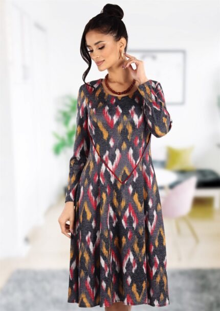 Rochie in clini cu aifas rosu 70R800i800