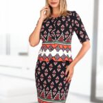 Costum office cu fusta imprimata  40SF1507i1507