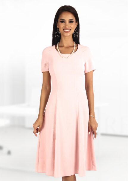 Rochie roz pastel din vascoza 53R333i333