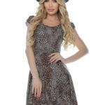 Rochie in clini cu animal print #422859