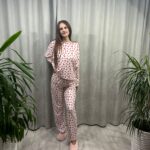 Pijama Sweet Kiss  – Pijama Femei cu Imprimeu Buze, Croi Oversize#53277