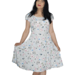 Rochie bleu ciel din vascoza