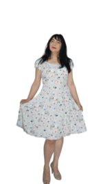 Rochie bleu ciel din vascoza