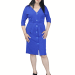 Rochie eleganta reversibila  2 in 1  - albastru regal#54090