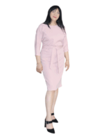 Rochia 2 in 1 din stofa Barbie - roz pudrat #54030