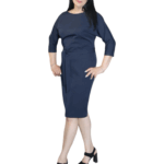 Rochie eleganta 2 in 1  - bleumarin#54066