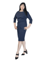 Rochie eleganta 2 in 1  - bleumarin#54066